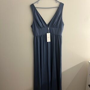 NEW Elegant Blue Sleeveless Dress